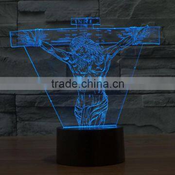 Jesus Christmas Light 3D Illusion Acrylic LED Night Light photo-4