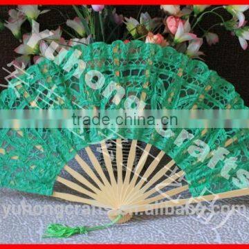 Handcrafted folding bamboo wedding fan