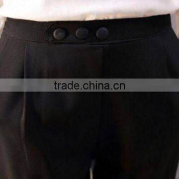 Customized Women Slim Skinny Pants Black Trousers photo-3