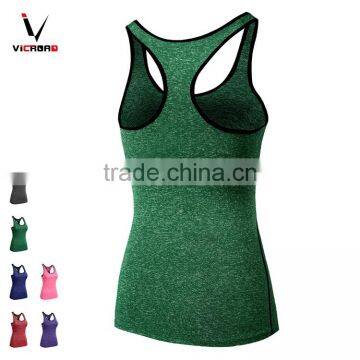 2017 China Custom Wholesale Polyester Ladies Girls Fashion Fitness Tank Tops photo-2
