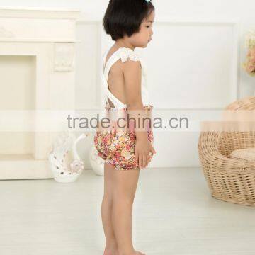 New Design Wholesale Fashion Newborn Baby Girls Floral Romper Infant Bodysuits Adorable Lace Kids photo-5