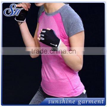 High Elastic Yoga Running Gymnastics Quick-drying Movement Short Sleeve T-shirt photo-2