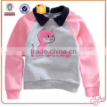 China supplier new design fashion pink plain girls hoodies with custom print