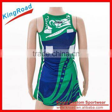 Popular Womens Lycra Netball Dress Popular Netball Bodysuits Team Custom Netball Jersey photo-3
