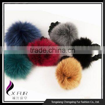 CX-E-03 Lovely Desgin Mink Elastic Hair Band With Ball