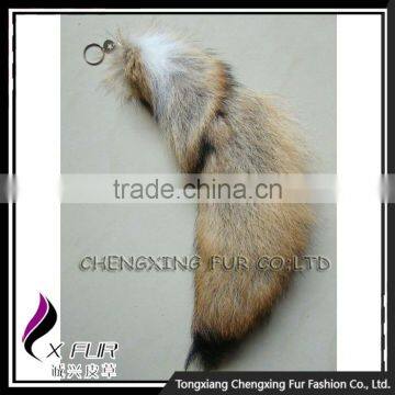 CX-R-34 Wholesale Lovely Fox Fur Tail Keyring Promotion Custom Keychain photo-2