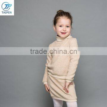 Winter Girls Pullover High Neck T Shirt And Short Skirt 2pcs Set Kids Knitted Clothing Set Wholesale photo-3