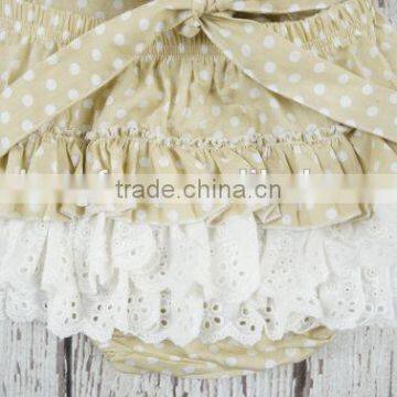Newborn Baby Girls Polk Dots Lace Bubble Toddler Kids Ruffle Boho Romper photo-3