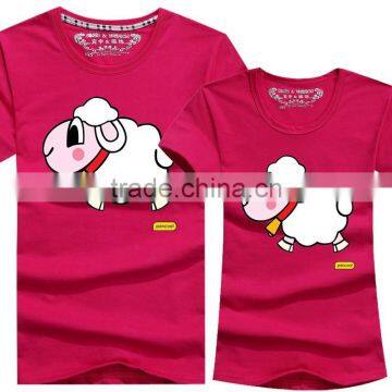 Custom Made Cheap Unique Lovely Cartoon Couple T-Shirts photo-6