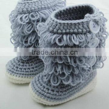 China Cheap Price Hand Knitted Baby Booties photo-3