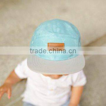 Custom Kids Design Baby Blue Cartoon 5 Panel Cap for Children photo-2