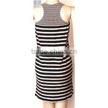 Seamless Stripe Knitted Fashion One Piece Dress Pattern photo-4