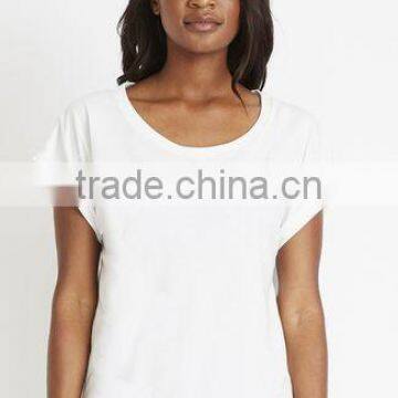 Next Level Apparel Women's Roll Sleeve Dolman Tee - 60% Combed Ring-spun, 40% Polyester Jersey and Comes With Your Logo photo-4