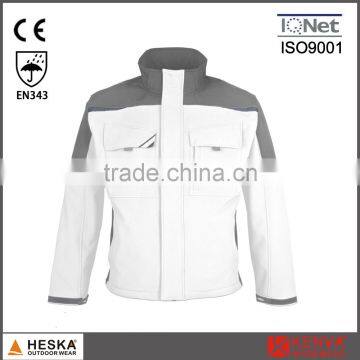 Mens Contrast Color New Cargo Heavy Duty Softshell Work Coat photo-6