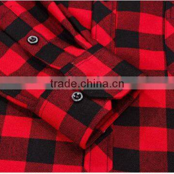 2016 Newest Winter Autumn Cotton Plaid Shirt Men's Dress Shirt Flannel Shirt Wholesale Bulk photo-3