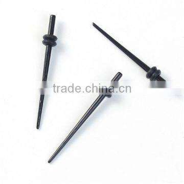 1.6mm Acrylic Ear Stretcher Expander Tapers Black 33mm x Types Of Ear Expanders photo-3
