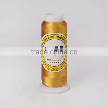 China golden 100% Viscose Rayon Embroidery Thread