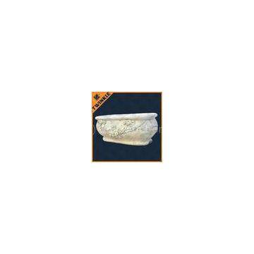 Freestanding Natural Stone Tub With White Marble For Bathroom