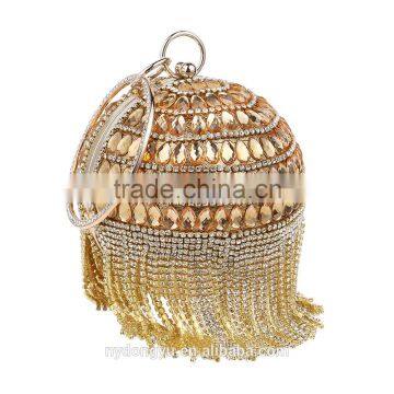 golden tassel silver 2017 clutch bag / rhinostone purse d Evening handbag Gorgeous Bridal Wedding Purse Party bag Handbag