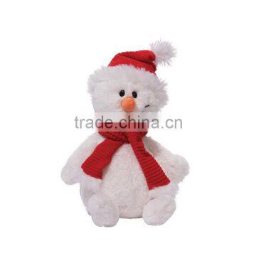 Christmas Decor Plush White Snowman Stuffed Kids Toy