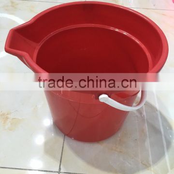 plastic round bin container bucket with handle