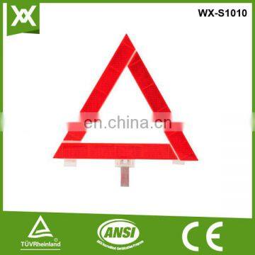 high bright red reflective triangle plate, safety equipment