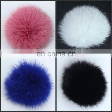 Fashion Charm Genuine fox Fur pom pom ball for keychain/ handbag pendant