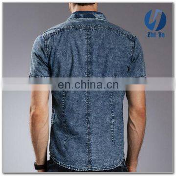 in Stock Items Latest Fashion Cotton Denim Shirt photo-2