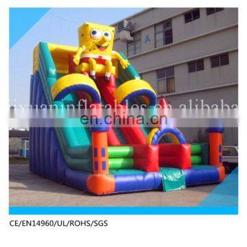 large outside inflatable slide, giant inflatable slide , inflatable double lane slip slide