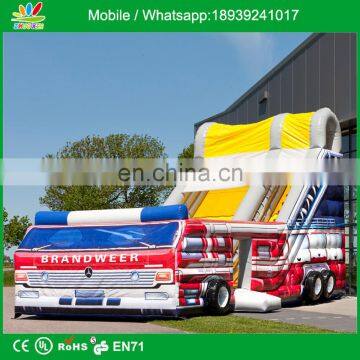 The Most Popular New Slide Inflatable Inflatable Fire Truck Slide