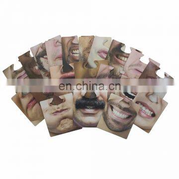 novelty drinking game favor Face coaster Funny Mats nose mask