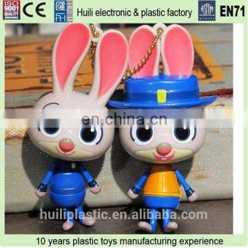 oem vinyl pvc keychain for gift, 3d cartoon cute animal keychain, professional production oem plastic keychain