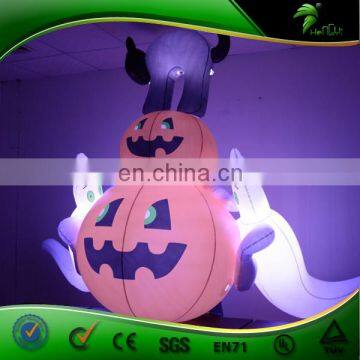 Giant Inflatable Garden Halloween Lighting Decoration , PVC Inflatable LED Pumpkin , Ghost , Black Cat for Festival