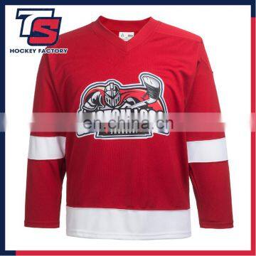 high quality custom hockey jersey ice hockey shirts red wings