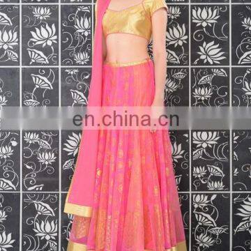 Beautiful Lengha Set With Golden Prints Lengha Set With Golden Prints photo-2