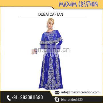 Royal Blue Party Wear High Fashion Kaftan Dress For Wedding And Party