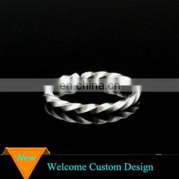 Custom Simple Twisted Adjustable Ring Stainless Steel Men Ring