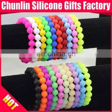 2014 Charming Beaded Silicone Bracelets