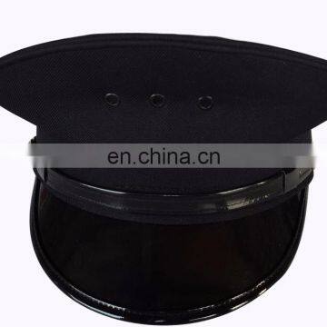 plain wool uniform material round uniform cap for officer