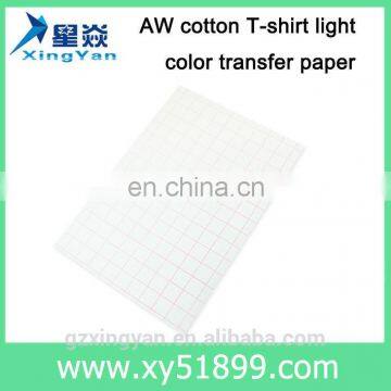 U.S. imports. AW cotton T shirt light color sublimation paper for sale