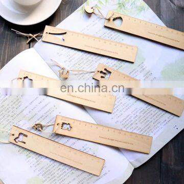 Creative Cute Hollow Wood Ruler 15cm For Students photo-2