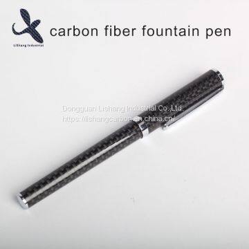 Luxurious High Quality Carbon fiber Fountain Pen with Custom Logo for Gift