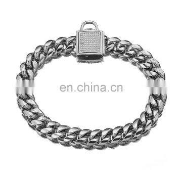 14mm new stainless steel encrypted chain lock dog chain pet dog collar