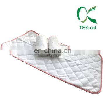 Tex-Cel Suzhou Pink Baby Bed Pad Quilted Bamboo Terry Cloth Waterproof Changing Pad Liners photo-2