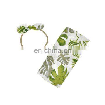 2Pcs Muslin Swaddle Blankets Headband Set Soft 100% Cotton Newborn Receiving Blankets Infant Swaddling Wrap Sleepsack photo-7