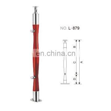 China Inox 304 316 Stainless Steel PVC Wood Staircase Handrail Balustrade,stairs Railing Posts photo-5