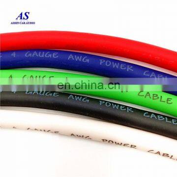 Frosted/Clear Jacket Tinned Copper/OFC/CCA Conductor 4 Gauge Car Audio Power Wire photo-3