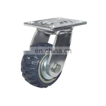 Heavy Duty PVC PU Stainless Steel Scaffold Fixed Swivel Castor Trolley Wheel photo-3