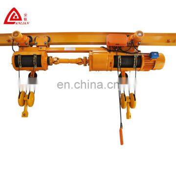 large cargo use wire rope traction double hoist with security apparatus