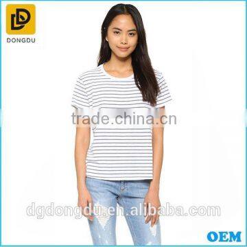 Nice Latest Ladies' Knitwear Blank Fitted Stripe T-shirt